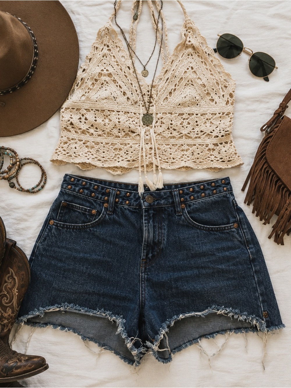 NWOT One Teaspoon Legend Denim Shorts Studded Waist Raw Hem High Rise Size 28